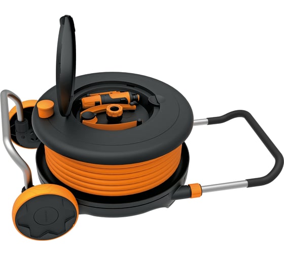 Катушка со шлангом 1/2", 30 м и набором аксессуаров Fiskars 1023644