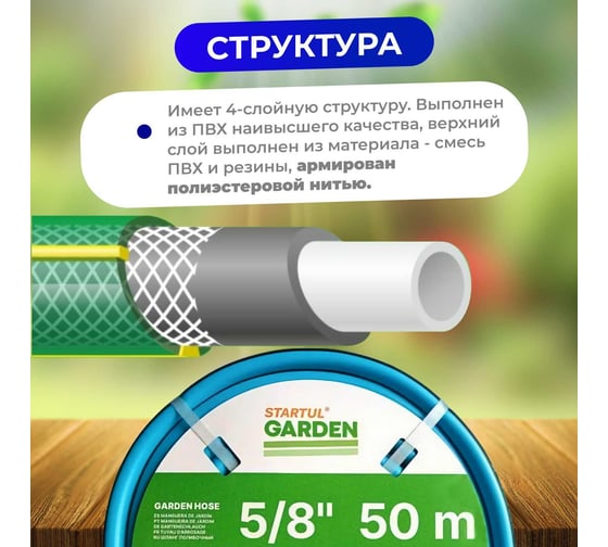 Поливочный шланг STARTUL Garden Soft Touch ST6040-5/8-50