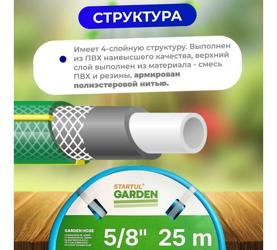 Поливочный шланг STARTUL Garden Soft Touch ST6040-5/8-25
