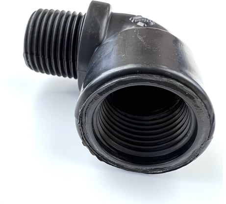 Пластиковый угол Профитт нр 1/2" - вр 1/2" чёрный 1893508