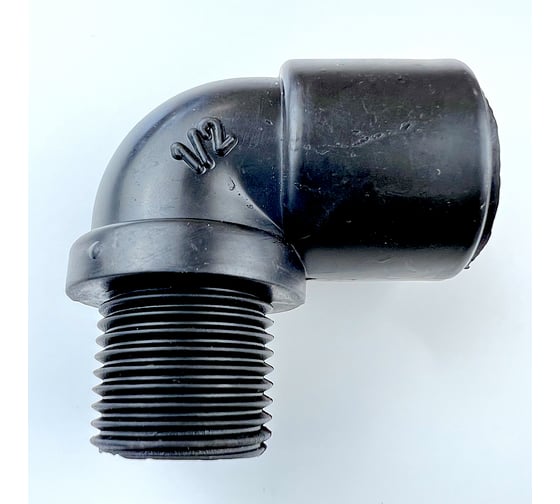 Пластиковый угол Профитт нр 1/2" - вр 1/2" чёрный 1893508