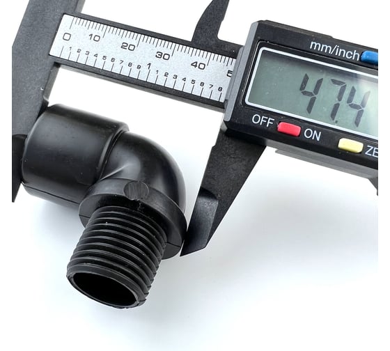 Пластиковый угол Профитт нр 1/2" - вр 1/2" чёрный 1893508