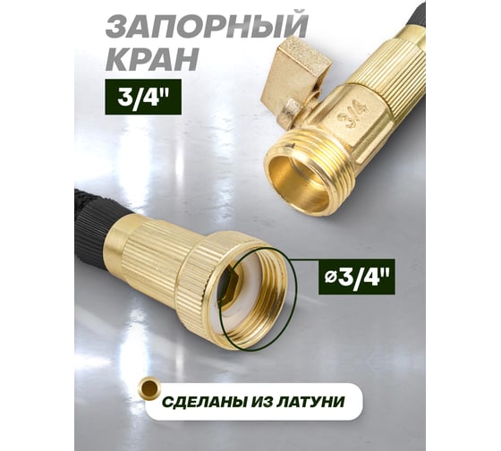 Садовый шланг в комплекте с пистолетом-распылителем WMS Tools WMC-TG7106006-23M(56346)