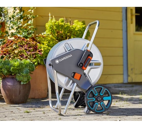 Металлическая тележка для шлангов GARDENA AquaRoll M 18540-20.000.00