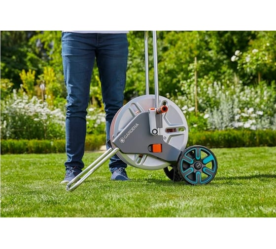 Металлическая тележка для шлангов GARDENA AquaRoll M 18541-20.000.00
