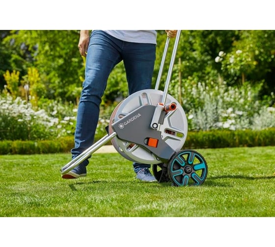 Металлическая тележка для шлангов GARDENA AquaRoll M 18541-20.000.00