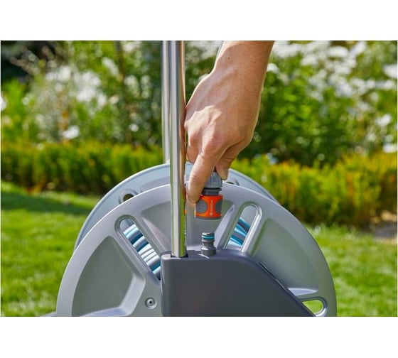 Металлическая тележка для шлангов GARDENA AquaRoll M 18542-20.000.00