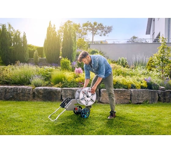 Металлическая тележка для шлангов GARDENA AquaRoll M Easy 18547-20.000.00