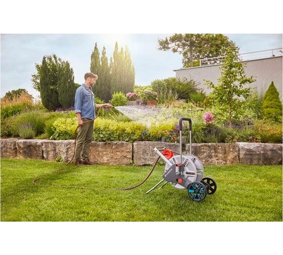 Металлическая тележка для шлангов GARDENA AquaRoll M Easy 18547-20.000.00