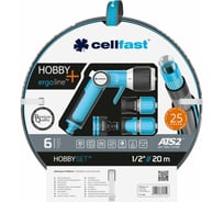 Поливочный набор Cellfast HOBBY ATS2 шланг 1/2” 20 м + комплект соединителей ERGO 16-209