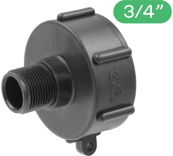 Переходник на еврокуб ПоливНаДаче 2"(S60) х 3/4"(наружная резьба) S60x34HP