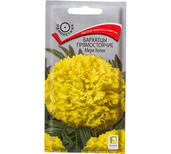 Семена Агрохолдинг ПОИСК ПОИСК Бархатцы прямостоячие Мери Хелен 0,4 гр 160525 1