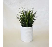 Кашпо для цветов Сады Аурики "Ампир" белый h-13см d-10см 065537