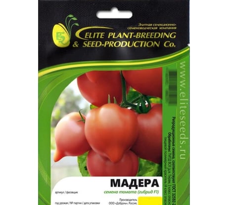 Семена томата ELITE PLANT-BREEDING & SEED PRODUCTION Co. Мадера f1 50 шт эс мини 1999942727
