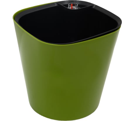 Горшок с автополивом ООО КЗНМ квадратный d21, оливковый, 4.5л 528124