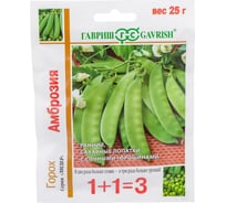 Семена ГАВРИШ Горох Амброзия, сахарный, серия 1+1, большой пакет 25 г 19102040