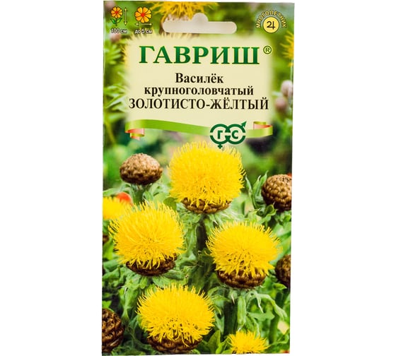 Василек ГАВРИШ Золотисто-желтый, крупноголовчатый, 0,2 г 1135 1