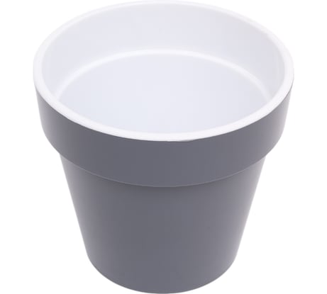 Кашпо ООО КЗНМ порто 2,4л со вставкой антрацит 527867