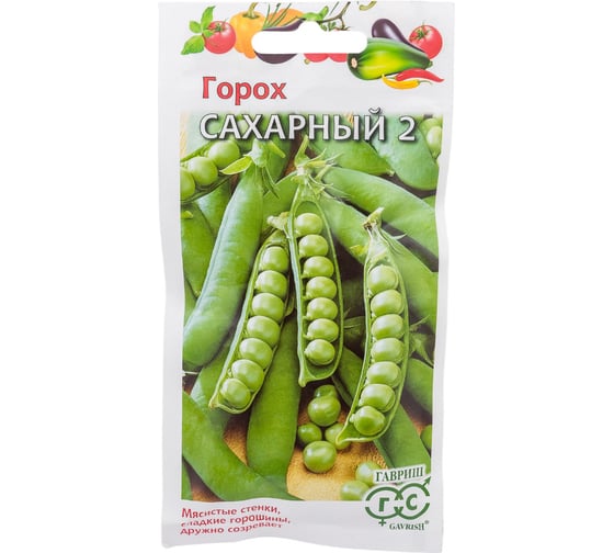 Семена ГАВРИШ Горох Сахарный 2 10 г 003408 1
