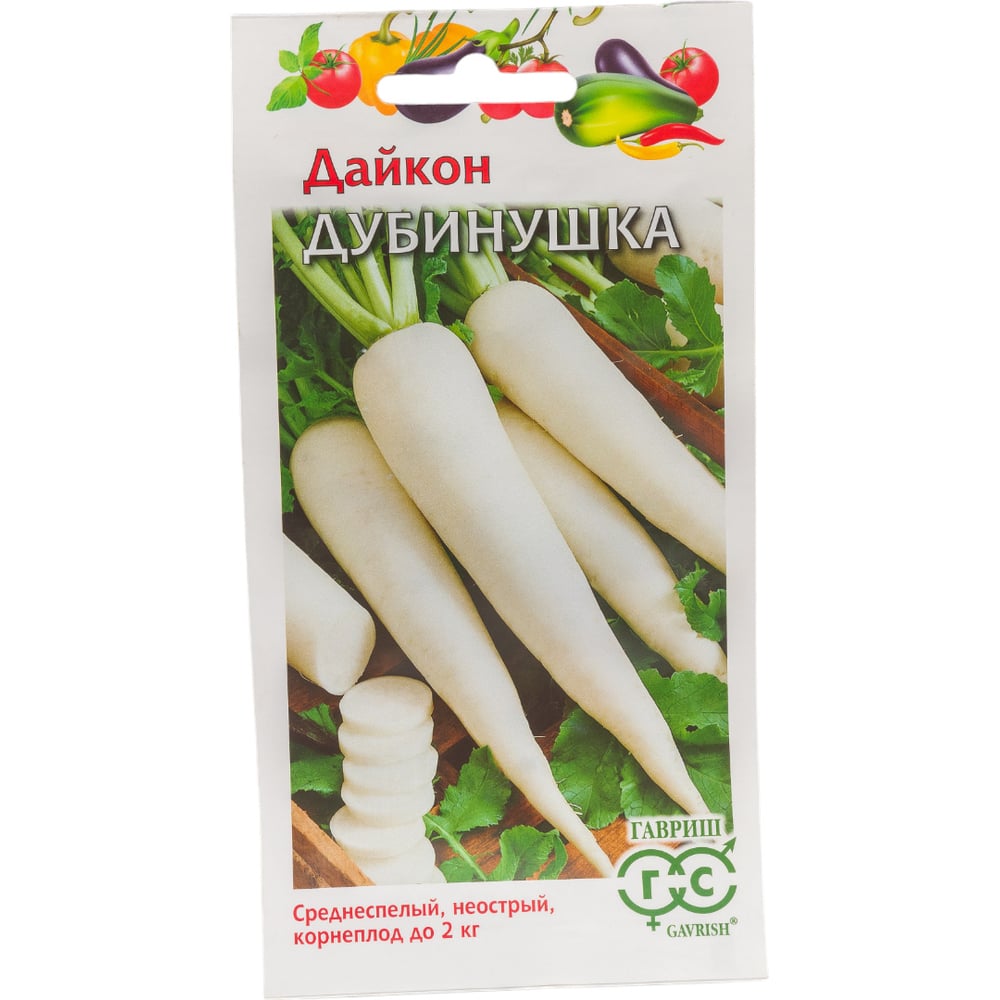 Семена ГАВРИШ Дайкон Дубинушка 1 г 00001686 - выгодная цена, отзывы ...