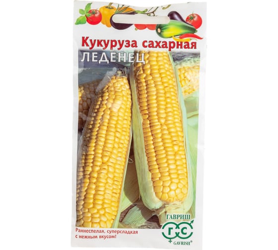 Семена ГАВРИШ Кукуруза сахарная Леденец 10 шт. 1071854558 1