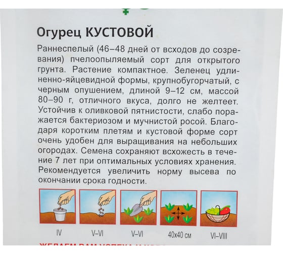 Семена ГАВРИШ Огурец Кустовой 0.5 г 001387