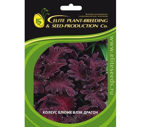 Семена ELITE PLANT-BREEDING & SEED PRODUCTION Co. Колеус блюме блэк драгон 500 шт эс 1910547 1