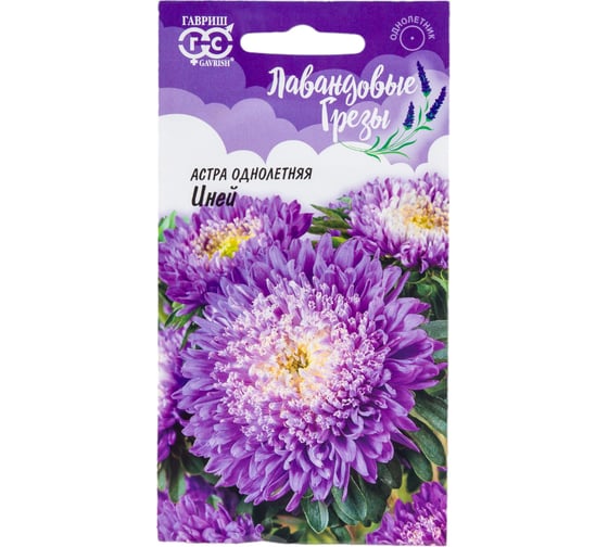 Астра ГАВРИШ Иней, однолетняя букет голубой, 0.3 г, Лавандовые грезы 1026996002 1