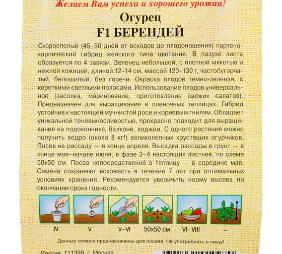 Огурец ГАВРИШ Берендей 10 шт. 002458