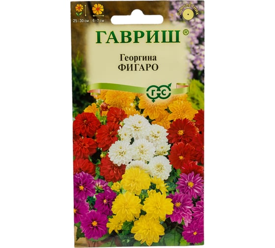 Семена ГАВРИШ Георгина Фигаро 7 шт., негранулированные 1071857500