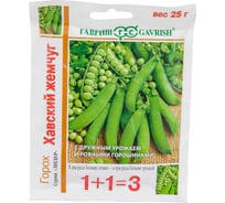 Семена ГАВРИШ Горох Хавский жемчуг серия 1+1, большой пакет 25 г 19102053