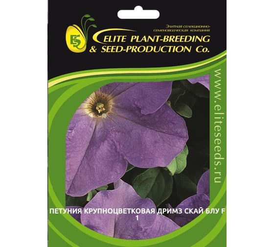 Семена ELITE PLANT-BREEDING & SEED PRODUCTION Co. Петуния крупноцвет дримз скай блу f1 500 шт эс 1910582