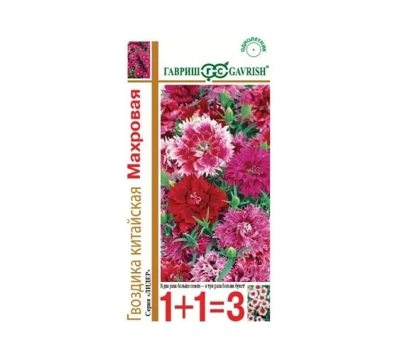 Семена ГАВРИШ Гвоздика китайская, Махровая, смесь 0.4 г серия 1+1 1071857793