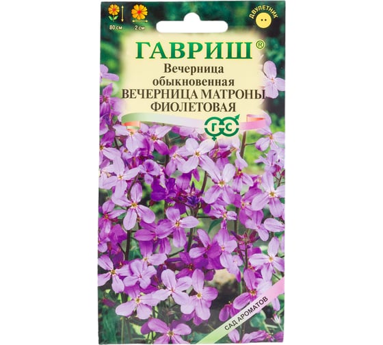 Семена ГАВРИШ Вечерница обыкновенная Хесперис Вечерница Матроны фиолетовая 0.5 г серия Сад ароматов 1071862168 1