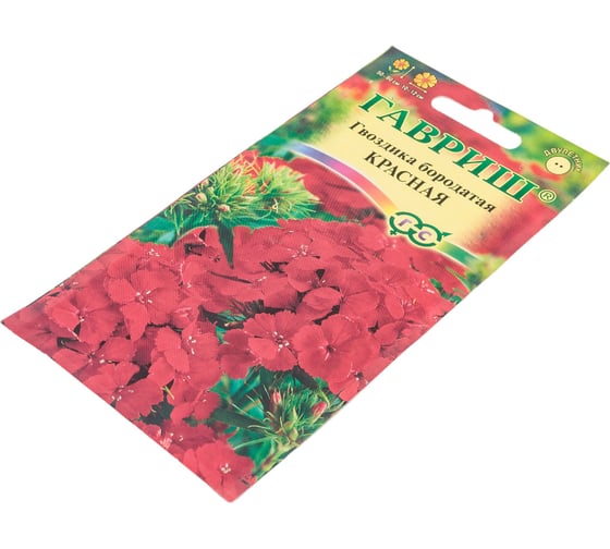 Семена ГАВРИШ Гвоздика бородатая турецкая Красная 0.1г 1071857775 1