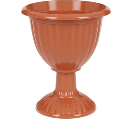 Вазон ЗПИ Альтернатива Жасмин 18л на высокой ножке коричневый М1329