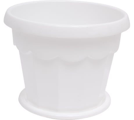 Цветочный горшок ЗПИ Альтернатива Гармония 1,5л белый М1409