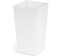 Напольное кашпо ЗПИ «Альтернатива» "Ротанг" белый М6855