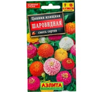 Цинния АЭЛИТА Шаровидная, смесь окрасок Одн, 0,5г 00-00574868