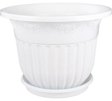 Цветочный горшок ЗПИ Альтернатива Лозанна 3 л, белый М1614