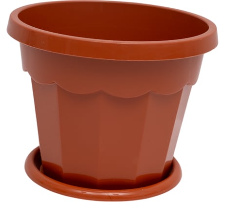 Цветочный горшок ЗПИ Альтернатива Гармония 0.7 л, коричневый М1573