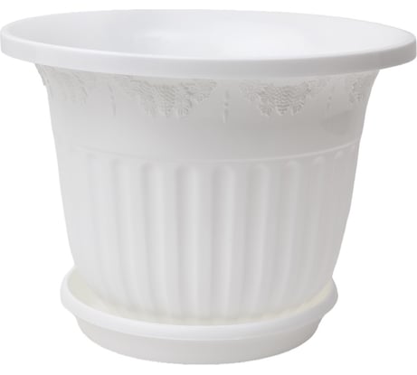 Цветочный горшок ЗПИ Альтернатива Лозанна 17 л, белый М1612