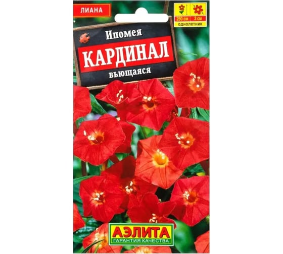 Ипомея АЭЛИТА Кардинал вьющаяся Одн, 0,5г 4601729142505 1