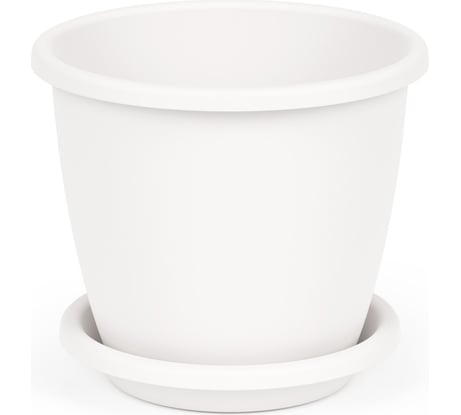Цветочный горшок ЗПИ Альтернатива Афина 3 л, белый М6541