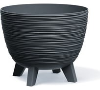 Кашпо на ножках Prosperplast DFUR240-S433 Furu d 23.6 см, h 19.5 см, 5 л, антрацит 070146