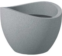 Кашпо SCHEURICH 250 пластик Wave Globe Stony Grey диаметр 30 см ширина 30 см высота 22 см 8 л серый камень 061284