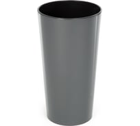 Кашпо LAMELA Sp.z o. LILIA 534, d14, h26см, антрацит, с вкладышем 027469