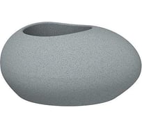 Пластиковое кашпо Scheurich 280 Stony Grey диаметр 48 см, ширина 38 см, высота 23 см, 6 л серый камень 059113
