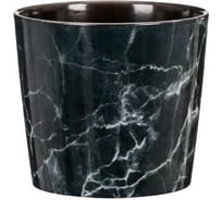 Кашпо Scheurich 870 керамика, Black Marble, d13, черный мрамор 062007