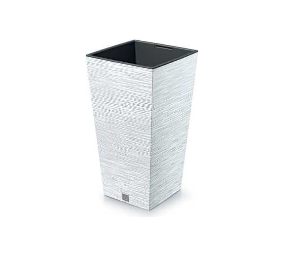 Высокое кашпо Prosperplast FURU SQUARE 395х395мм, h755мм, белый, с вкладышем DFSH400-S449 067622 1